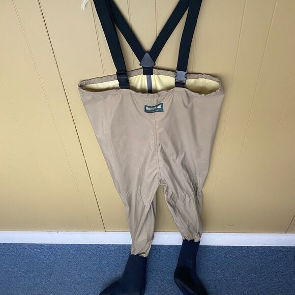 Hodgman streamlite men XL fishing/chest waders w/stocking foot black & tan - Picture 1 of 16